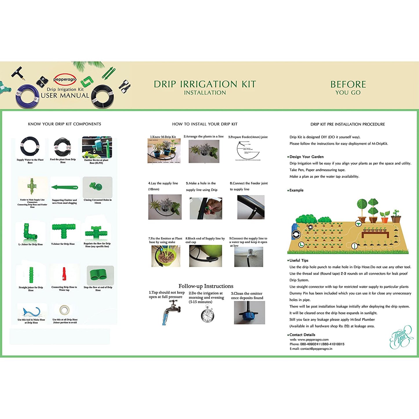 M-DripKit Drip Irrigation Garden Watering Plants Drip Kit (200 Plants)